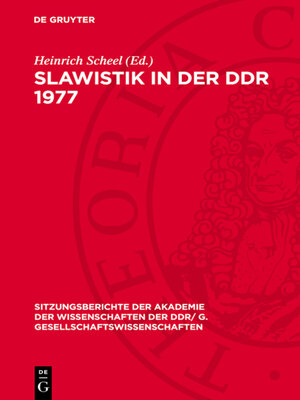 cover image of Slawistik in der DDR 1977